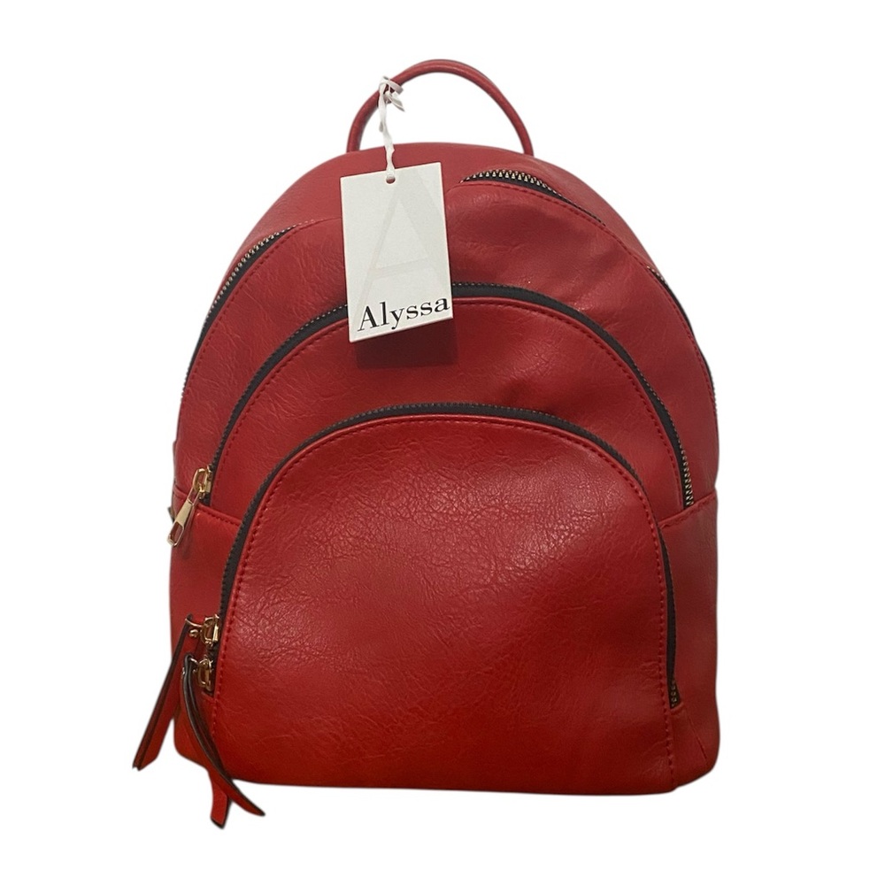 NWT ALYSSA Red Vegan Women's Backpack